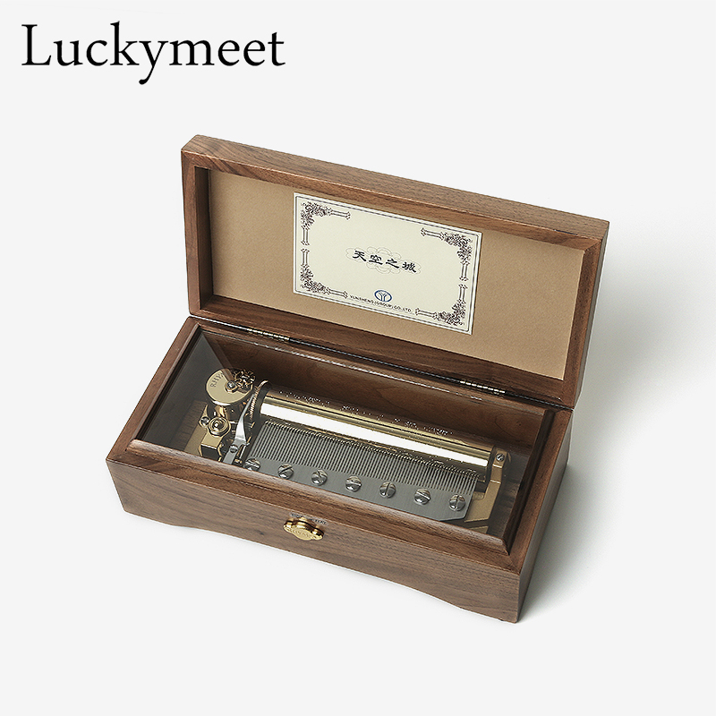 Luckymeet 50 scale black walnut music box birthday Valentine's Day gift 3000 pieces of music for selection