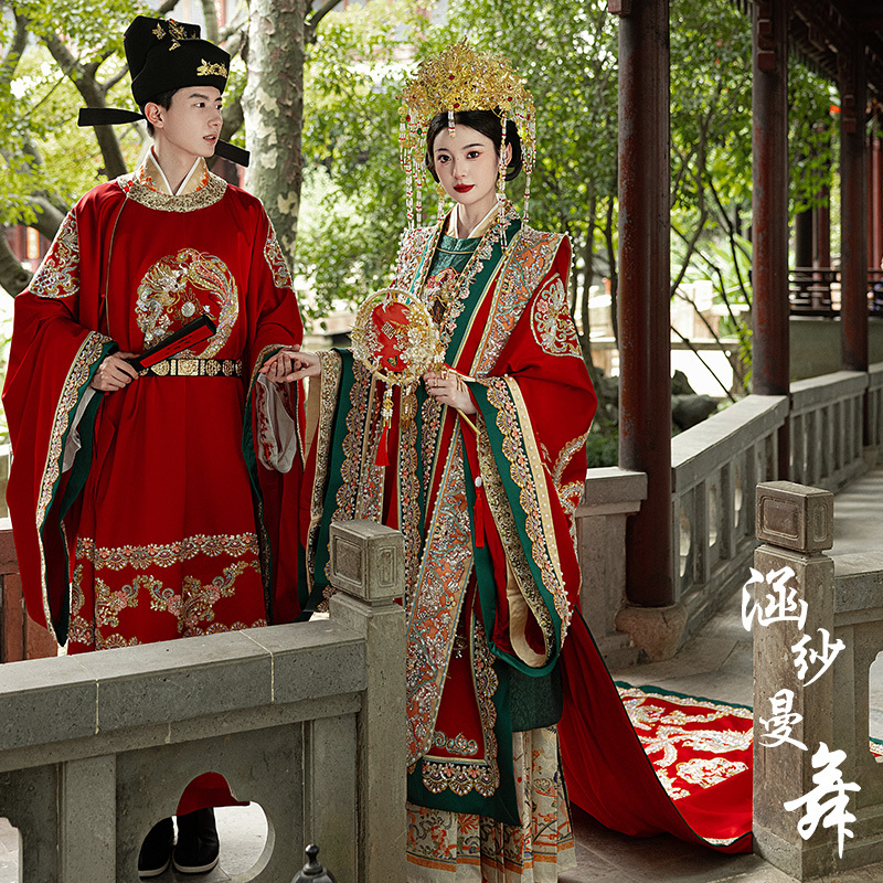 Ming-Style Wedding Dress Hanfu 2026 New Model Phoenix Crown and Robe Full Set Heavy Craftsmanship Bride Wedding Chinese-Style Bridal Gown Wedding Dress