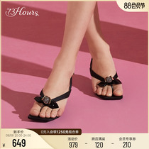 73 Hours womens shoes Joanna summer skin butterfly with water drill clip sandals