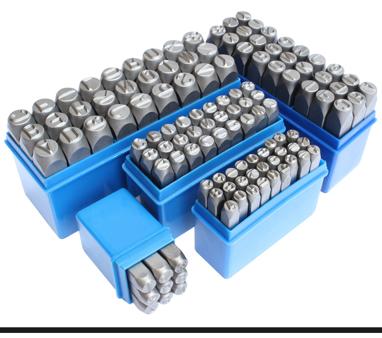 Steel word code steel stamped lettering die punch metal lettering engraving English steel plate typing number number symbol letter