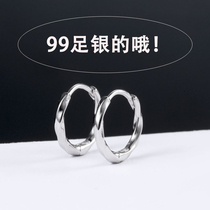 99 sterling silver earrings 2021 New Tide mens earrings fashion personality Net red earring ear buckle womens singles earrings