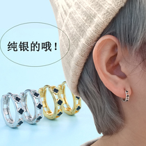 Gold pop earrings female sterling silver clover earrings 2021 New trickle men earring ear buckle single earring