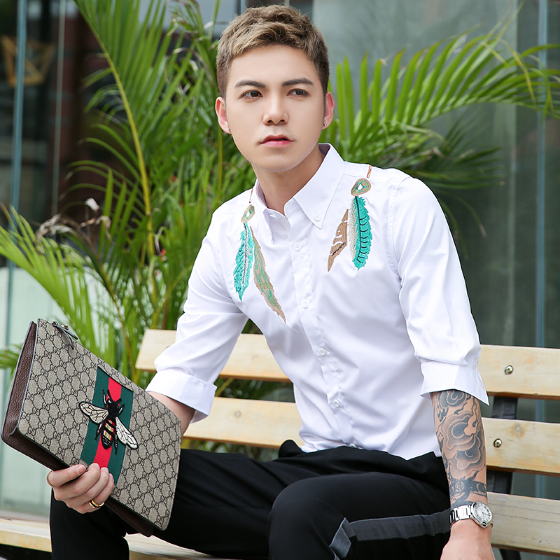 Slim-Fit Embroidered Shirt, Three-Quarter Sleeve Shirt, Benefits