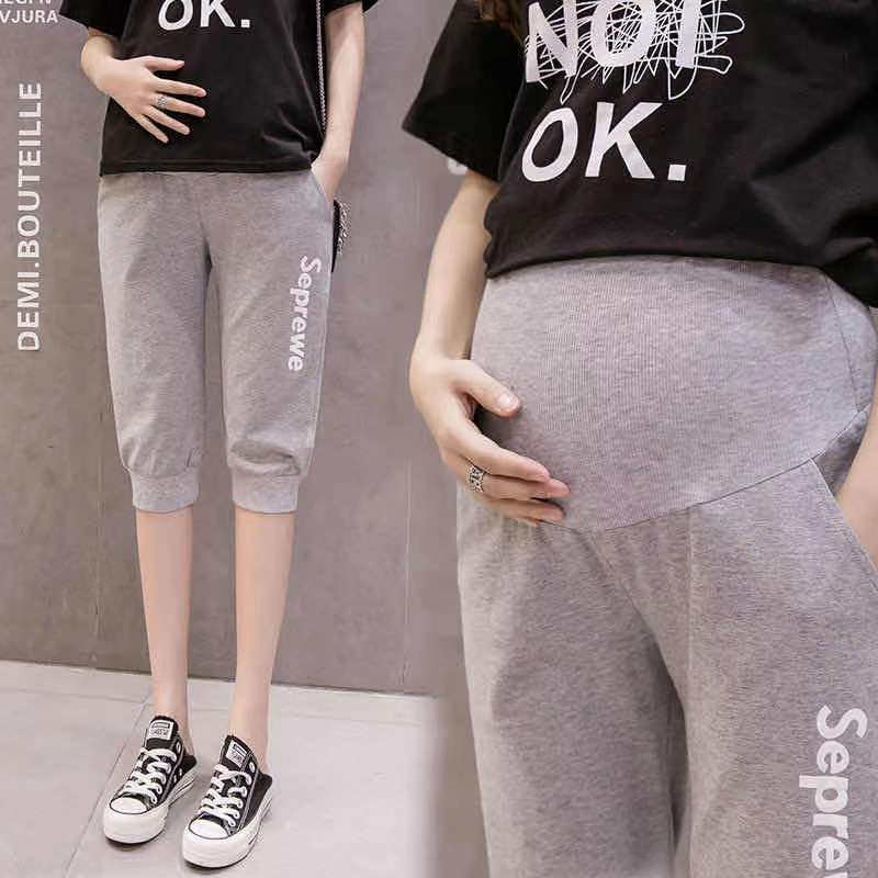 Pure Cotton Maternity Shorts for Women, Thin Cropped Pants for Pregnant Women, Summer Fashion Casual Loose Leggings