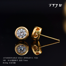 T225 18K gold Mozambique Drill Bubble earrings Au750 wild temperament fashion earrings gifts 1 karat