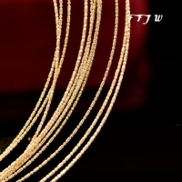 T037 18K Золотой лазерный фасоль Bamboo Festival Festival Au750 Игла может нарисовать цепь элементов дикого темперамента N