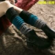 Phiên bản mùa xuân, mùa thu và mùa đông của phụ nữ Hàn Quốc với những đôi tất màu sắc kết hợp với quần legging ấm áp trên đầu gối, bộ giày của bộ chân của miếng lót đầu gối bằng len tất cao cổ