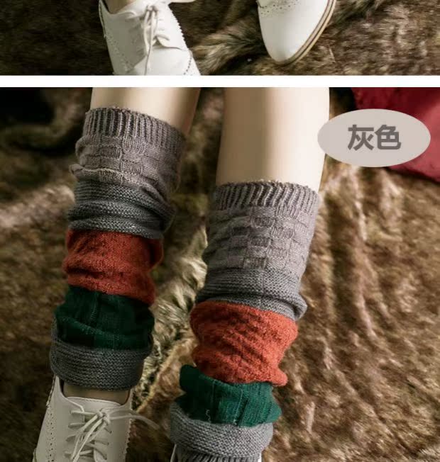 Mùa thu và mùa đông dày cashmere quần legging vớ nữ Hàn Quốc qua đầu gối len dài ống chân dài tất đẹp