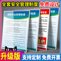 Factory company workshop warehouse fire safety production management rules and regulations warning wall stickers corporate slogans job responsibilities operating procedures prompt sign kt board frame publicity wall chart customization