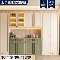 French cream style antique style European pine cabinet door custom cabinet door panel wardrobe door wine cabinet glass door shoe cabinet door