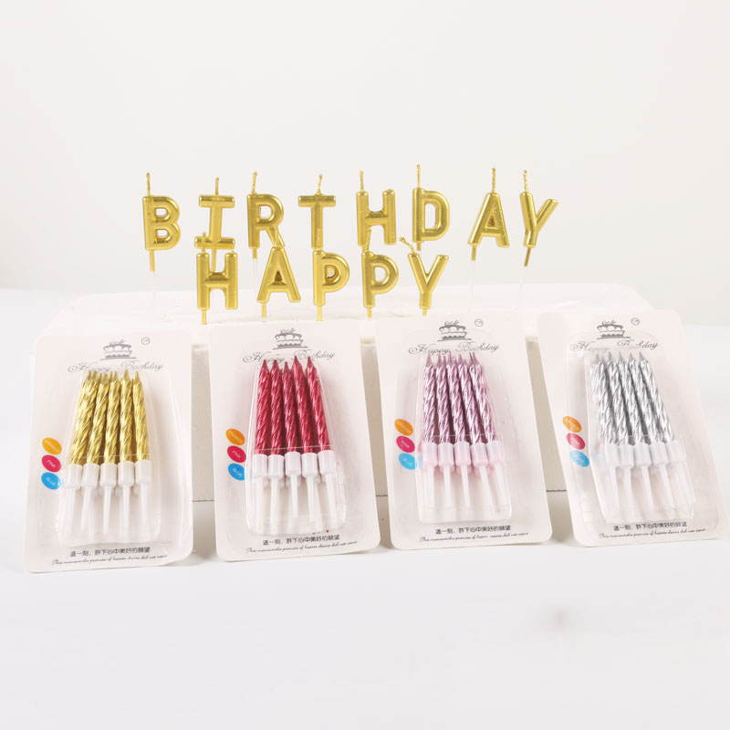 Birthday Candle Happybirthday Colorful Thread Candle Golden Candle Party Birthday Cake Candle