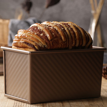 Bread Toast Mold, Household Corrugated Bread Mold, 450g Toast Box for Oven Use