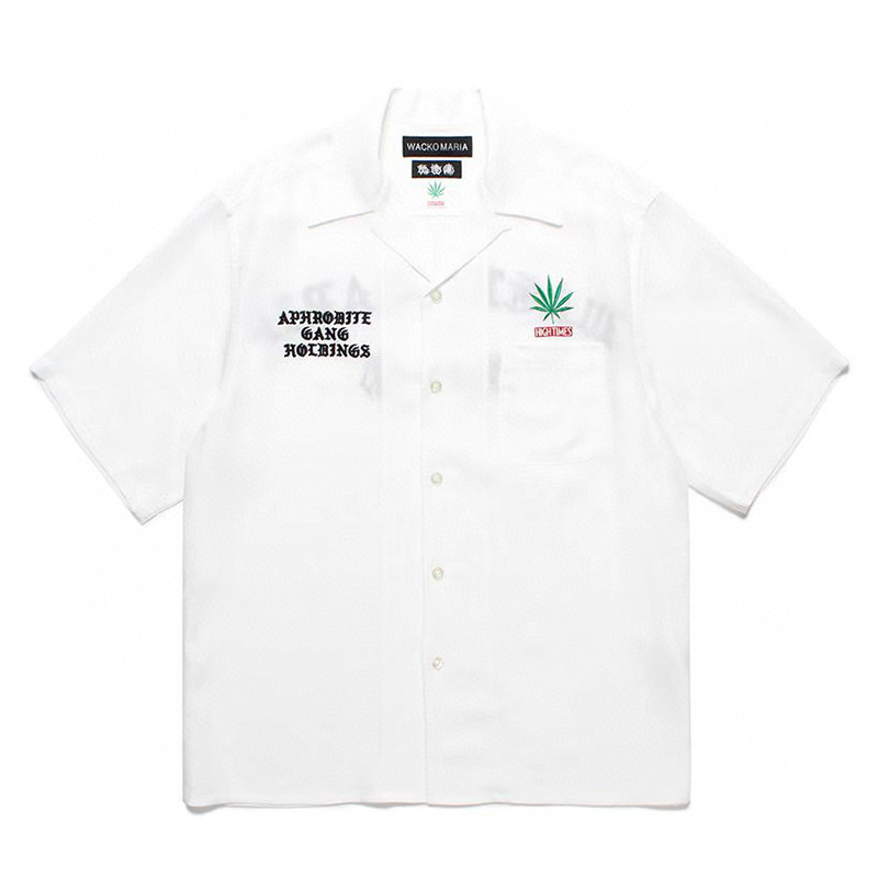 Wacko Maria Collaboration 25Ss New Embroidered Maple Leaf Casual Hawaiian Short-Sleeve Shirt Shirt-3