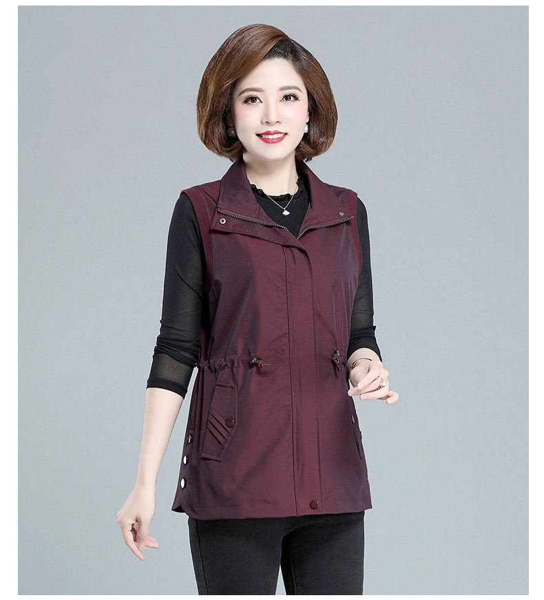 Осенний жилет, майка топ, куртка, для среднего возраста, большой размер, 50 лет O 