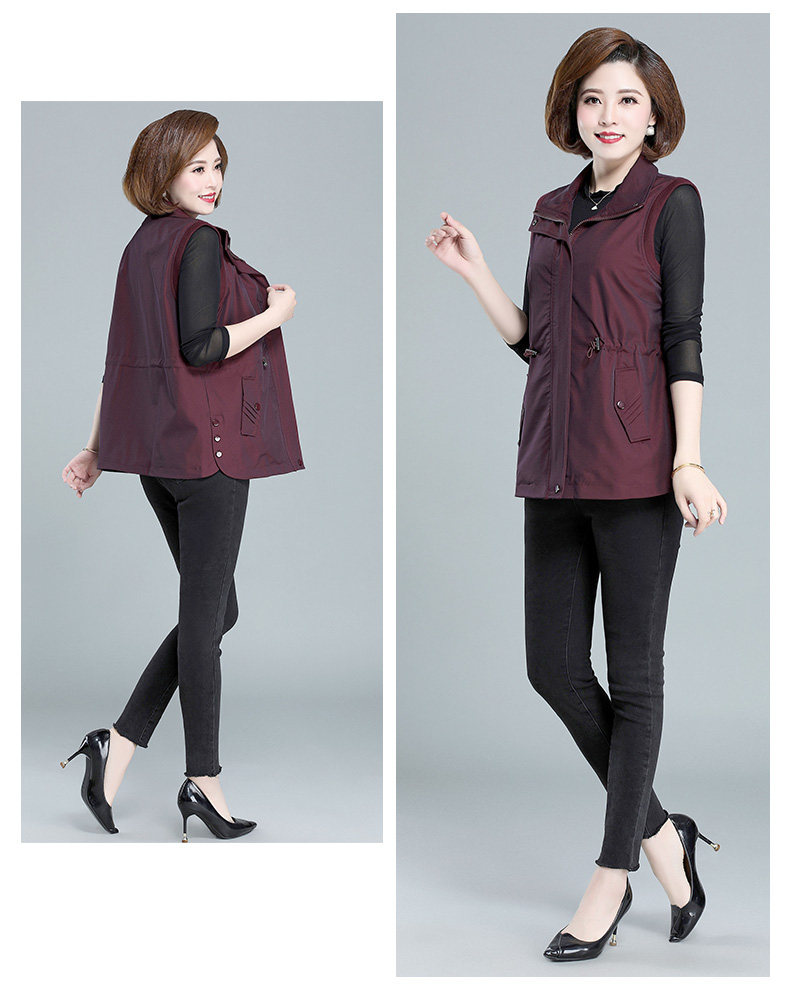 Осенний жилет, майка топ, куртка, для среднего возраста, большой размер, 50 лет O 