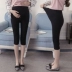 Phụ nữ mang thai quần mùa xuân và mùa hè bảy điểm quần short phụ nữ mặc quần mỏng phần mùa hè quần hoang dã mùa hè quần legging phụ nữ mang thai - Phụ nữ mang thai quần / quần bụng shop quần áo bầu Phụ nữ mang thai quần / quần bụng