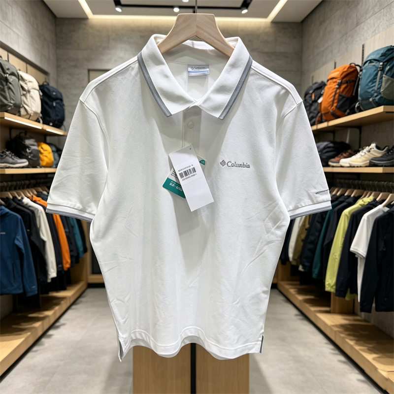 Colombia/Colombia Men's Lapel T-Shirt Embroidered Logo Breathable Soft Thin Polo Shirt Ae0412