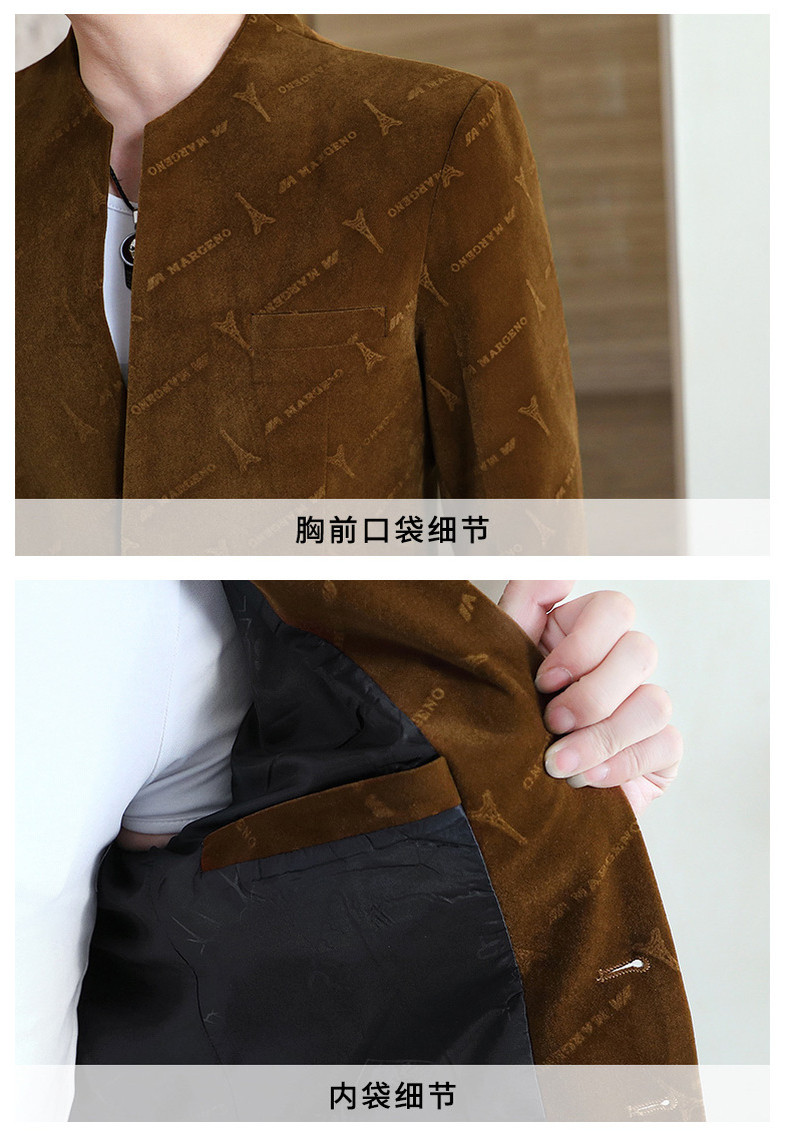 Трендовый флисовый пиджак классического кроя, в корейском стиле Dou Shijun knife 