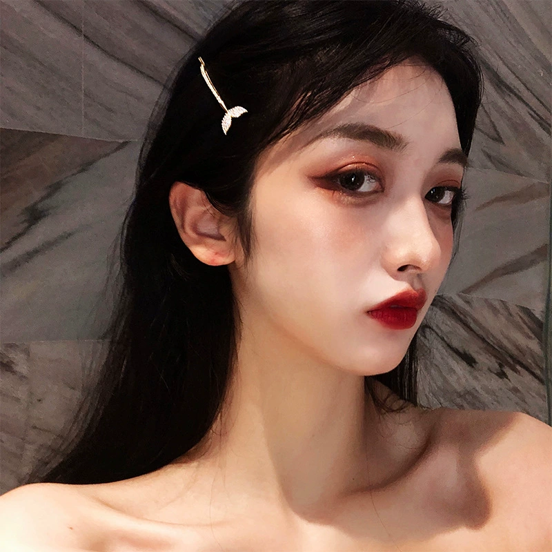Nàng tiên cá cá heo kẹp tóc kẹp bên cô gái hàn quốc trong tóc mái bằng kẹp net màu đỏ đầu kẹp tóc kẹp tóc từ kẹp - Phụ kiện tóc