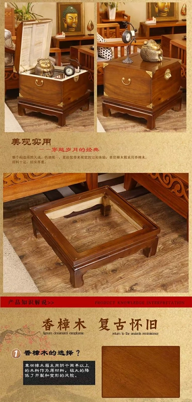 Zhang Shi Gỗ Công nghiệp Square Elm Box Antique Trung Quốc Sơn gỗ rắn Tủ quần áo Tủ lưu trữ Tủ hương gỗ của hồi môn - Cái hộp