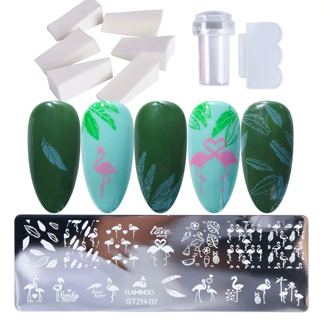 [1 набор штампов Nail Art Plate Leaf Flower Dreamcatcher]