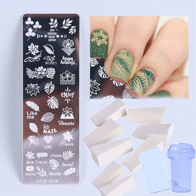 [1 набор штампов Nail Art Plate Leaf Flower Dreamcatcher]