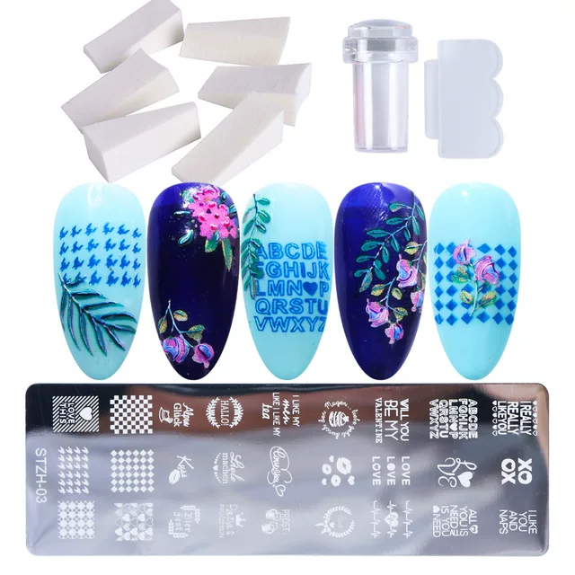 [1 набор штампов Nail Art Plate Leaf Flower Dreamcatcher]