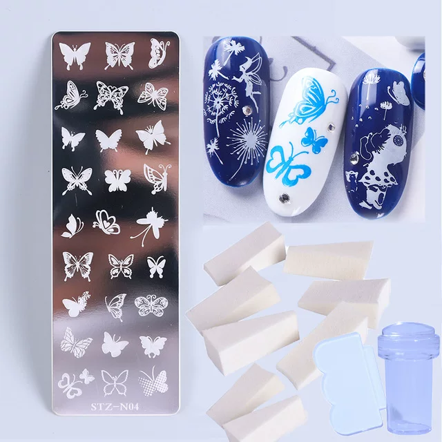 [1 набор штампов Nail Art Plate Leaf Flower Dreamcatcher]