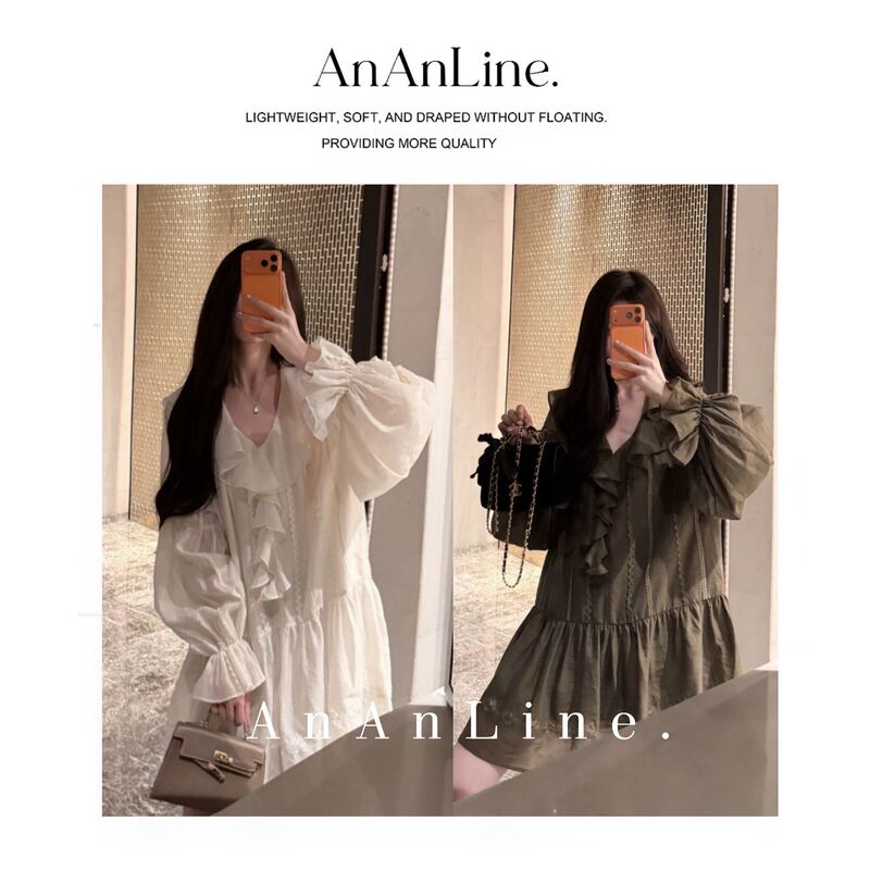 Ananline.【Utopia】Romance Belongs to Autumn! Ruffle Design Dress
