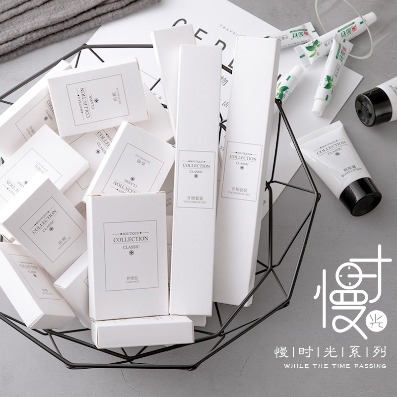 High-end hotel B & B disposable toiletries set hotel special toothbrush 6g toothpaste soft tooth set custom