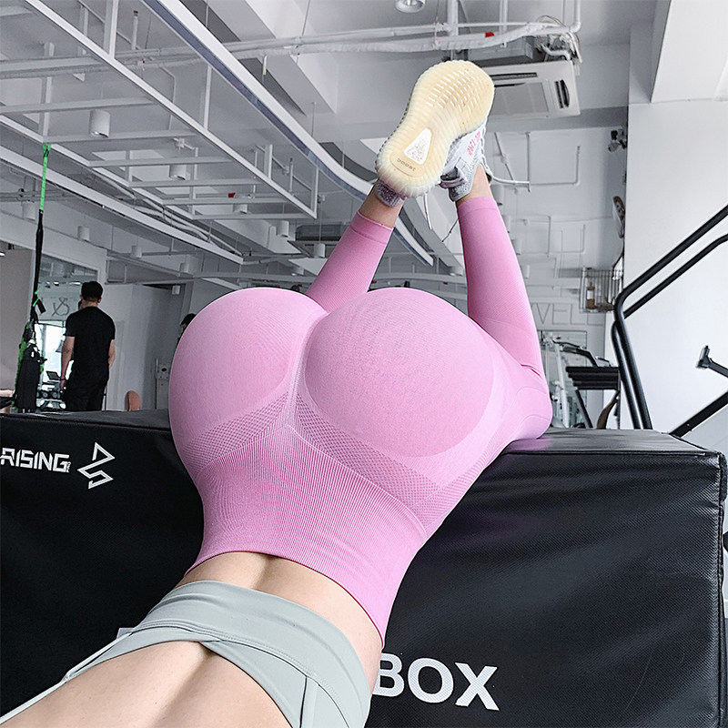 Run Kaka sexy high waist hip fitness pants women's tight stretch quick-drying running wear yoga sports pants