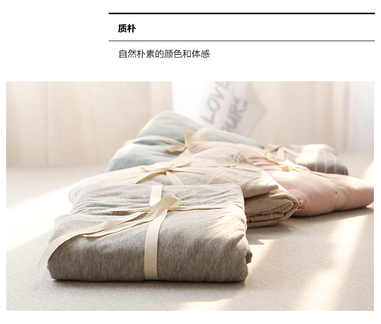 印 天竺 Bông một mảnh cotton tốt đơn giản giường đan bông màu rắn Simmons bảo vệ Ga chun chần Everon