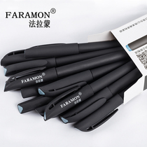 12pcs gel pen stationery office water pen black refill 0 5mm matte signature pen Business advertising pen customization