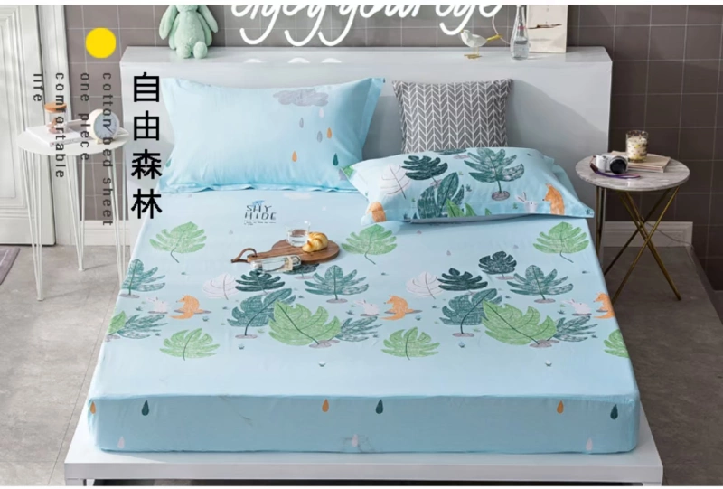 100% cotton giường một mảnh bông trẻ em trải giường nệm trải giường bảo vệ che bụi che phủ tất cả các gói