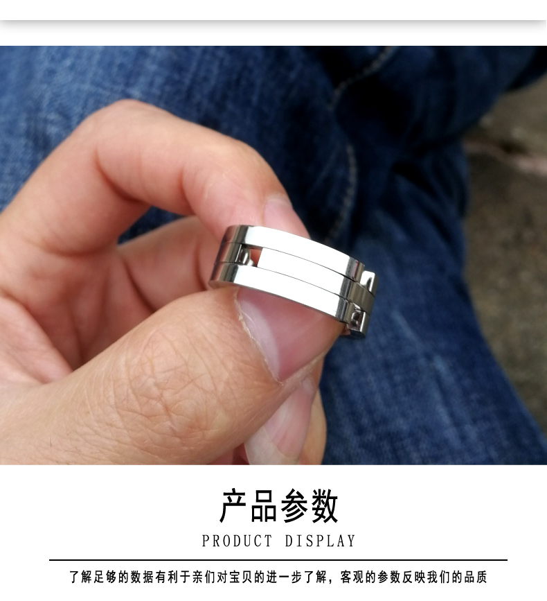 Bague homme en Acier au titane - Ref 3086299 Image 18