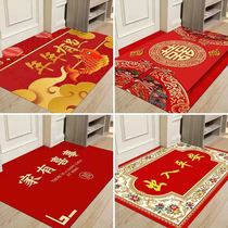 Store foot mat door cushion in door Festive Red Cushion Incoming Door Carpet Home Non-slip Foot Mat Wedding Wedding Room Bedroom Door