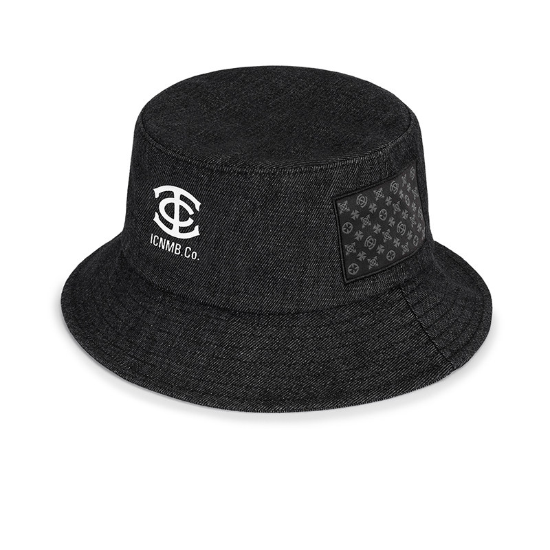 ICNMB Chauded basin hat men's spring and autumn IC mark black cowboy fisherman hat woman with small large head circumference sunhat