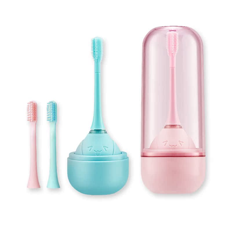(Net red same) American Babyease children's electric toothbrush silicone soft bristle brush charging waterproof 2-6 years old