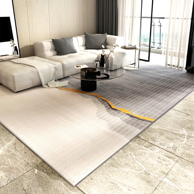 Nordic Carpet Living Room Tea Table Blanket Modern Minima Light Extravagant bedside cushion for home tatami full of abstract gold