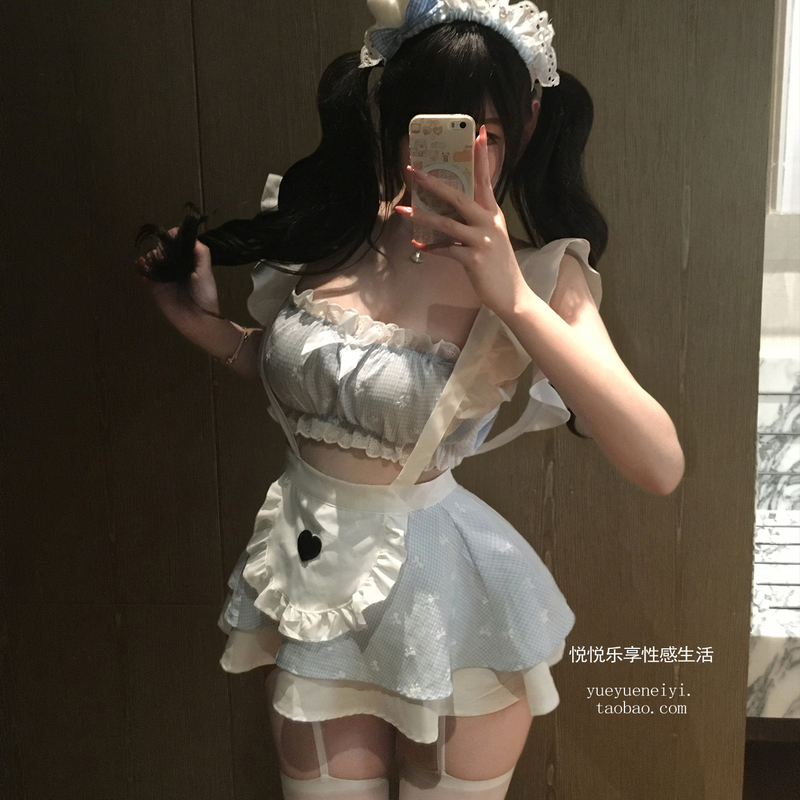Sexy and Cute Maid Uniform Set Dress with a High-End Feel, Pure Desire Role-Playing, No-Removal Erotic Nightgown Qqny Sexy and Cute Maid Uniform Set Dress with a High-End Feel, Pure Desire Role-Playing, No-Removal Erotic Nightgown Qqny