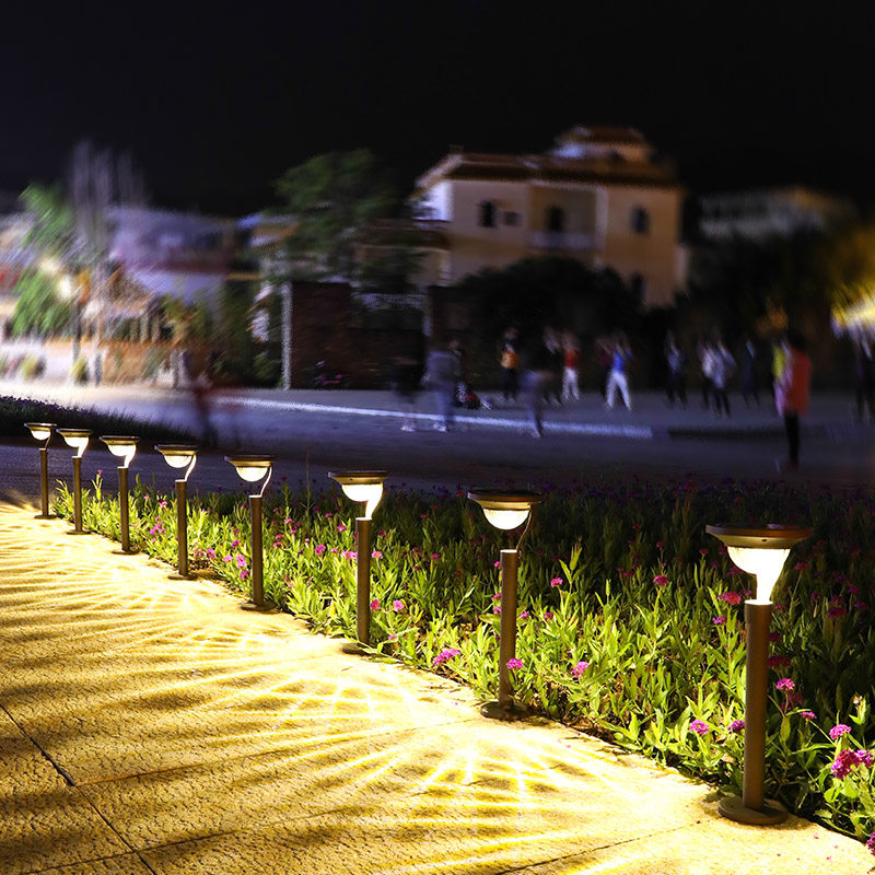 Solar lawn lamp outdoor garden decoration waterproof light and shadow small night lights garden villa with plug-in courtyard lamp