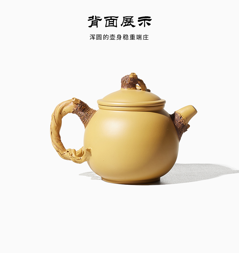 Shadow enjoy imitation wood are it Chen Dongzhu famous tea is purple sand teapot kung fu tea set piece of clay ore single pot of Y