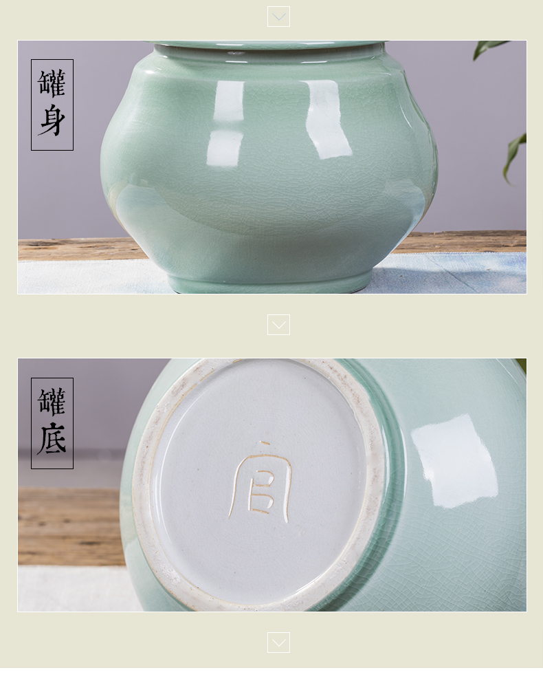 Jingdezhen ceramic tea pot large tea urn home seal POTS ceramic tea pot decorative furnishing articles