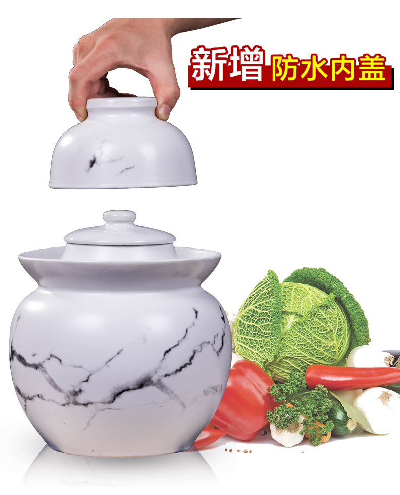 Ceramics thickening pickle jar sealing earthenware with cover pickled pickles jar household size sichuan pickled