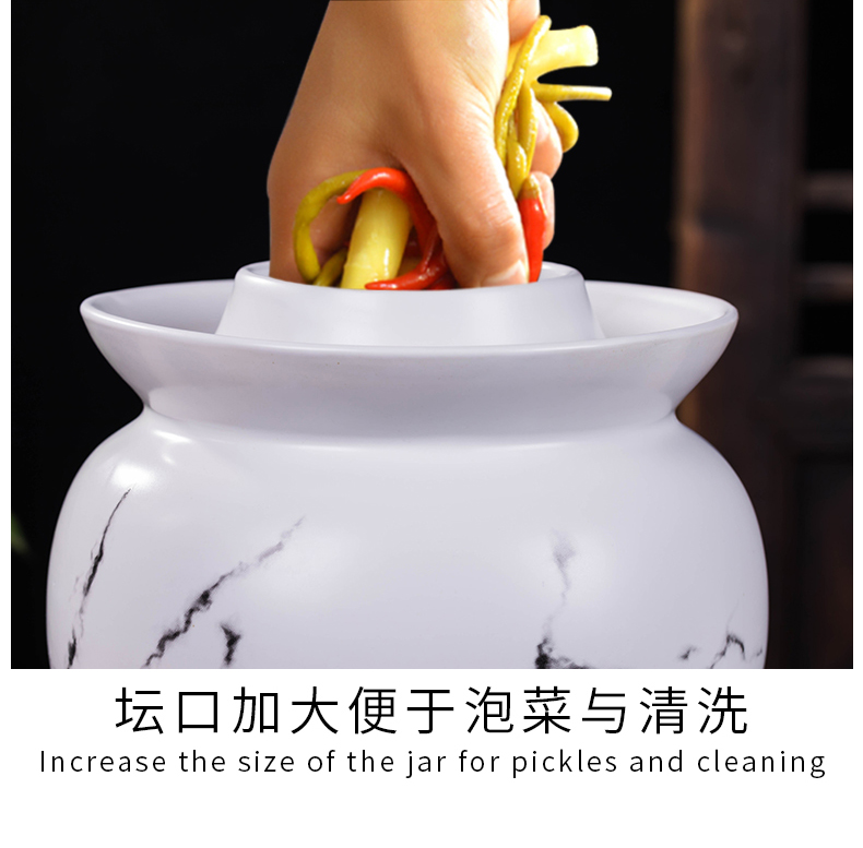 Ceramics thickening pickle jar sealing earthenware with cover pickled pickles jar household size sichuan pickled