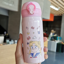 Thermos Cup beautiful girl ins stainless steel cup simple portable net red water Cup cute portable female student