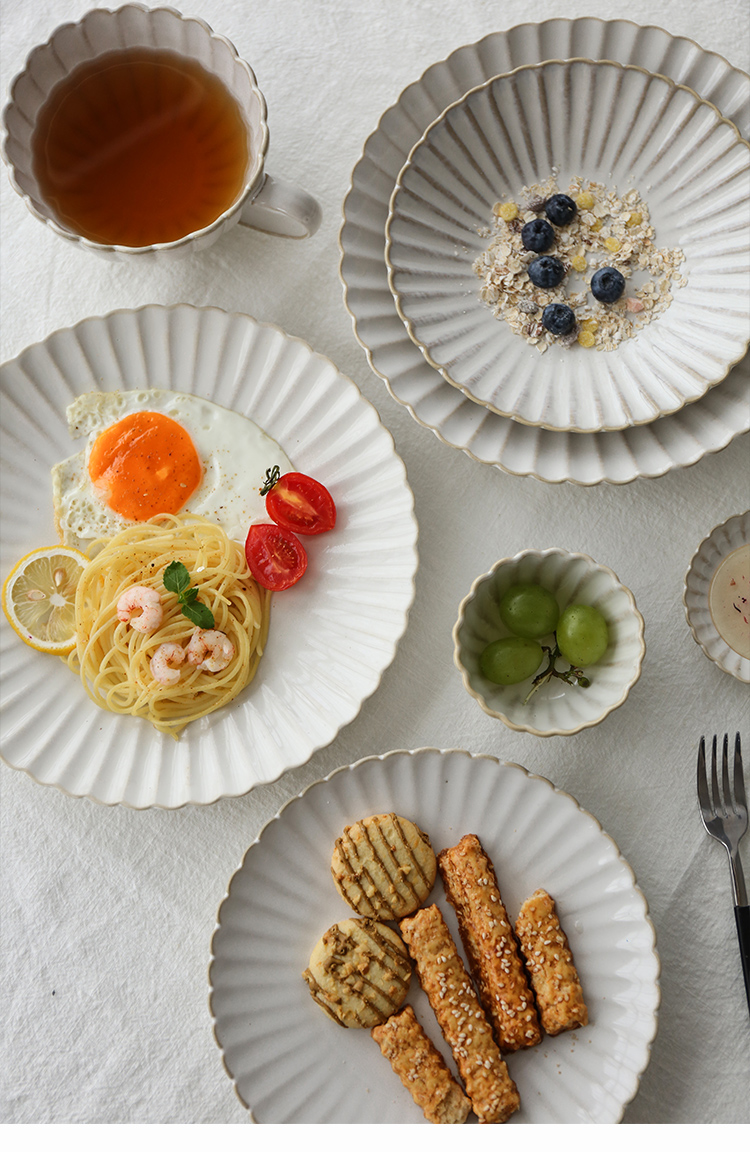 Japanese lace variable glaze ceramic tableware suit dish fish soup bowl rainbow such as bowl dish of rice bowls flavour dish plate glass