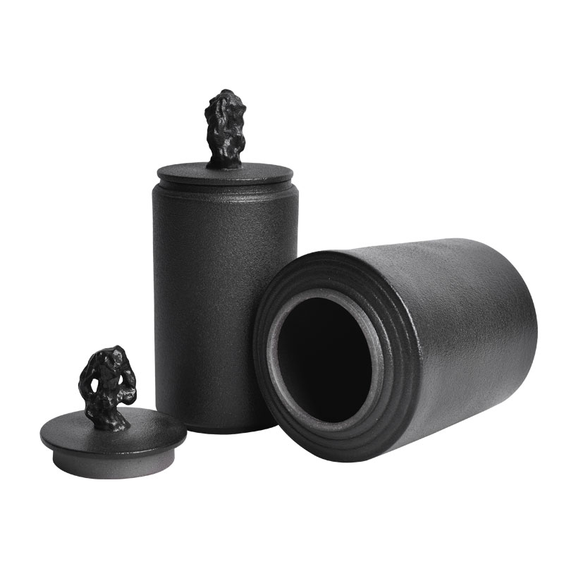 Shadow enjoy coarse pottery creative taihu huge button caddy fixings ceramic pot small wake tea storage tank with TM restoring ancient ways