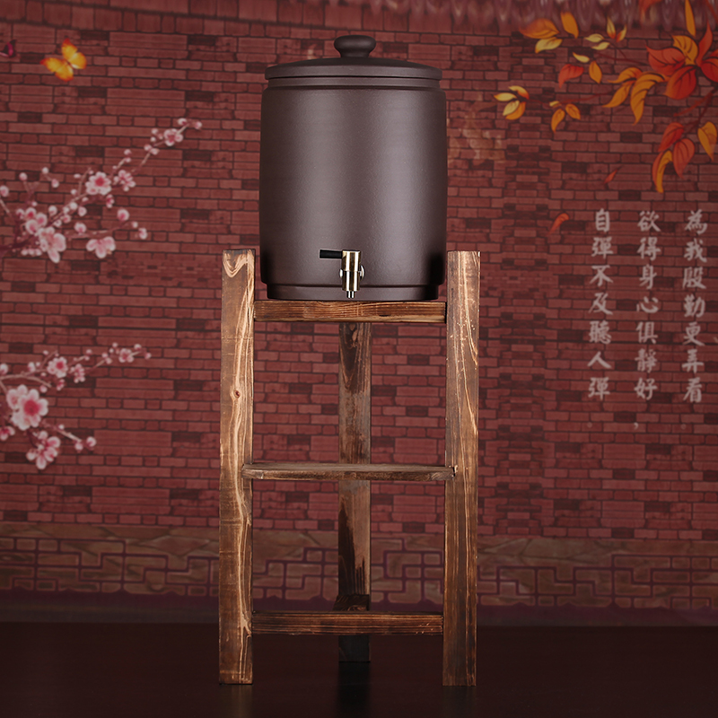 Shadow at yixing purple sand tea caddy fixings cylinder coarse TaoCun receives large tea bucket of tea urn tank JSBT