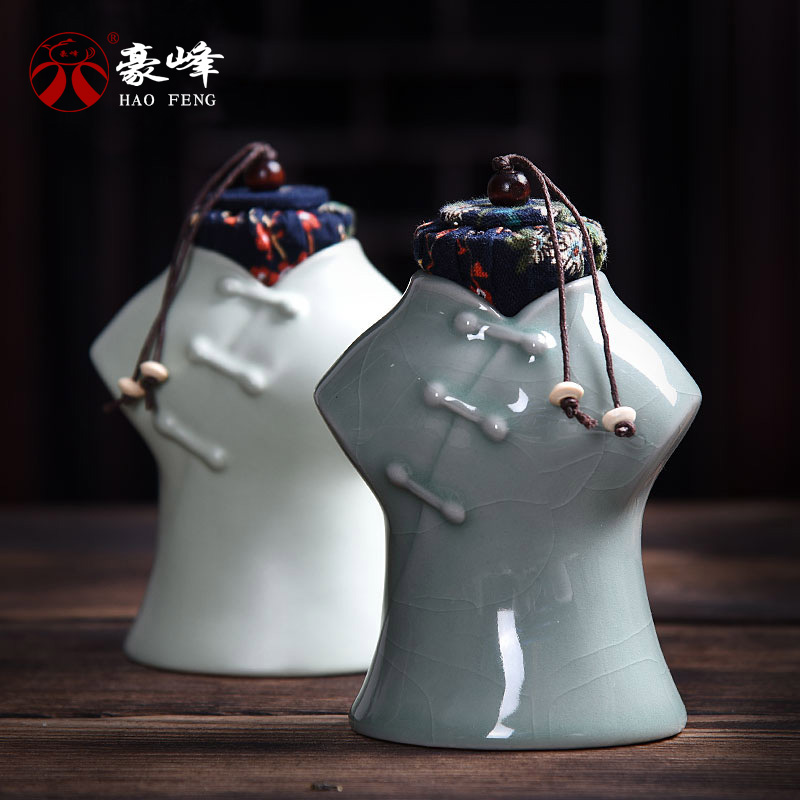 Shadow enjoy Japanese ceramic tea pot small seal pot home puer tea box wake receives storage tanks tea accessories